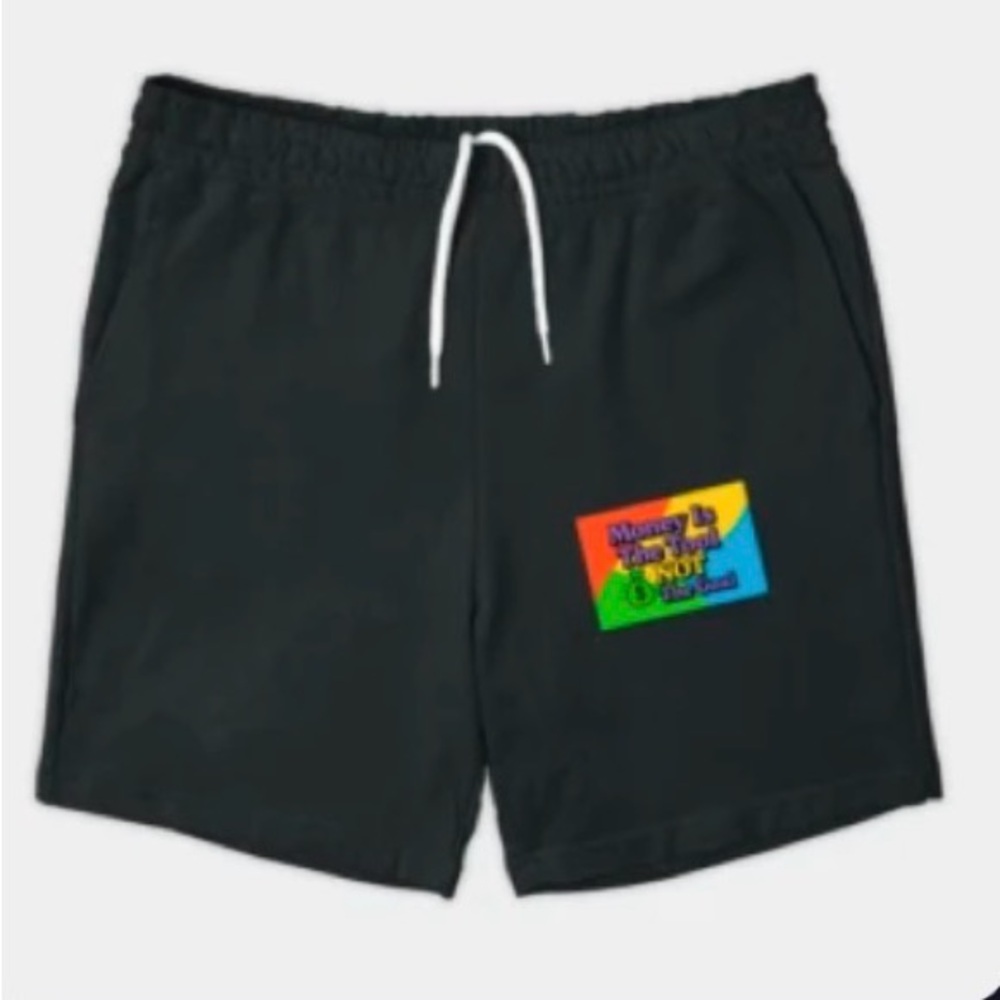 & Other Stories Black Athletic Shorts with Multicolor Patch